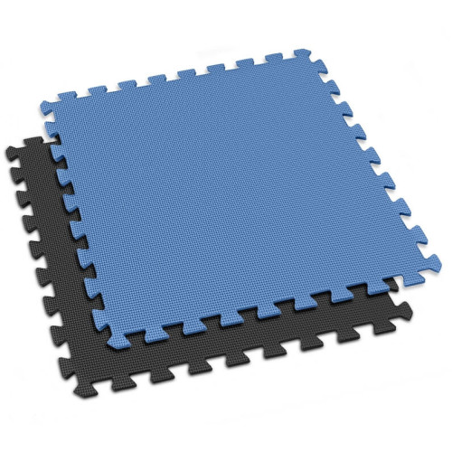 Мат-пазл  Hop-Sport HS-A010PM-6 EVA 1cm 6 частей black-blue - фото №7
